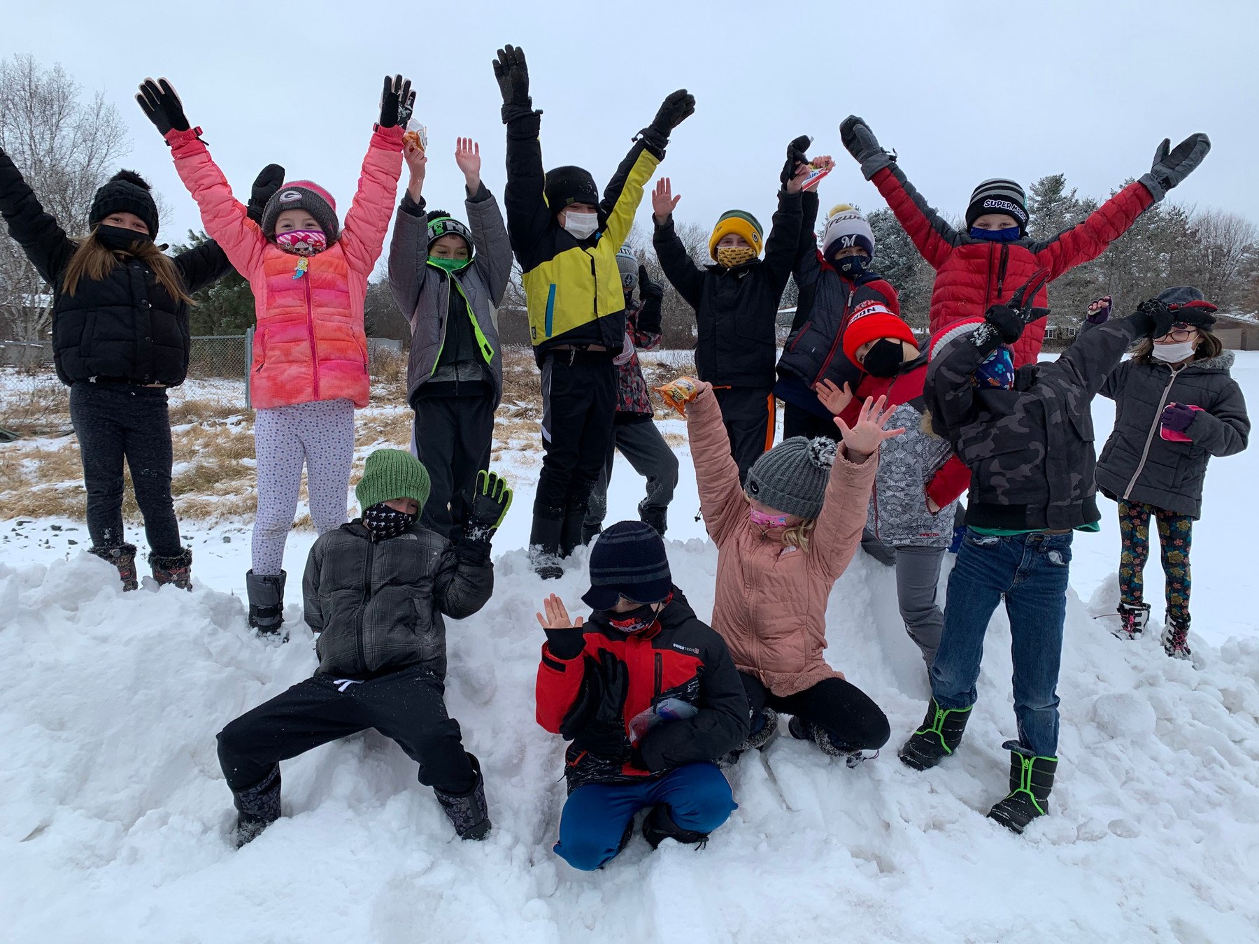 Phy Ed. Buddies Sledding