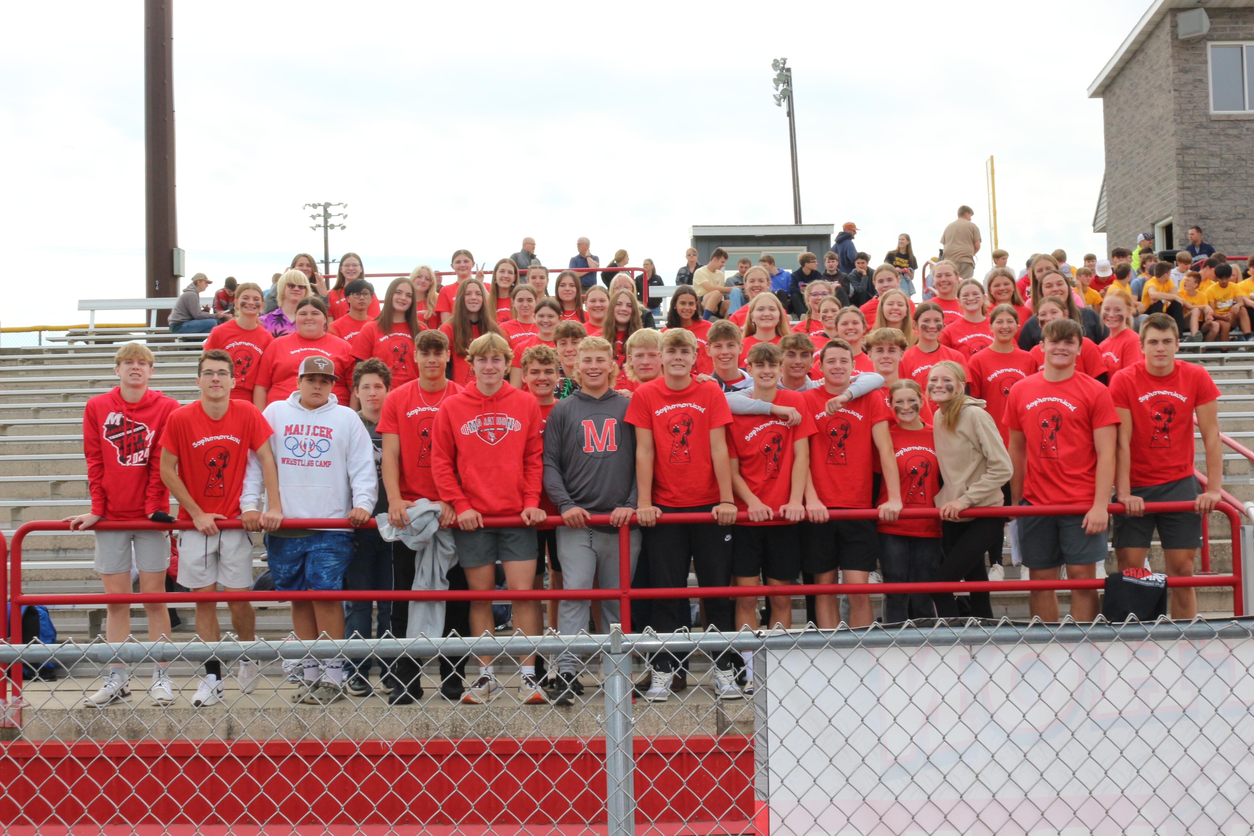 Students Cheering in the Bleachers
